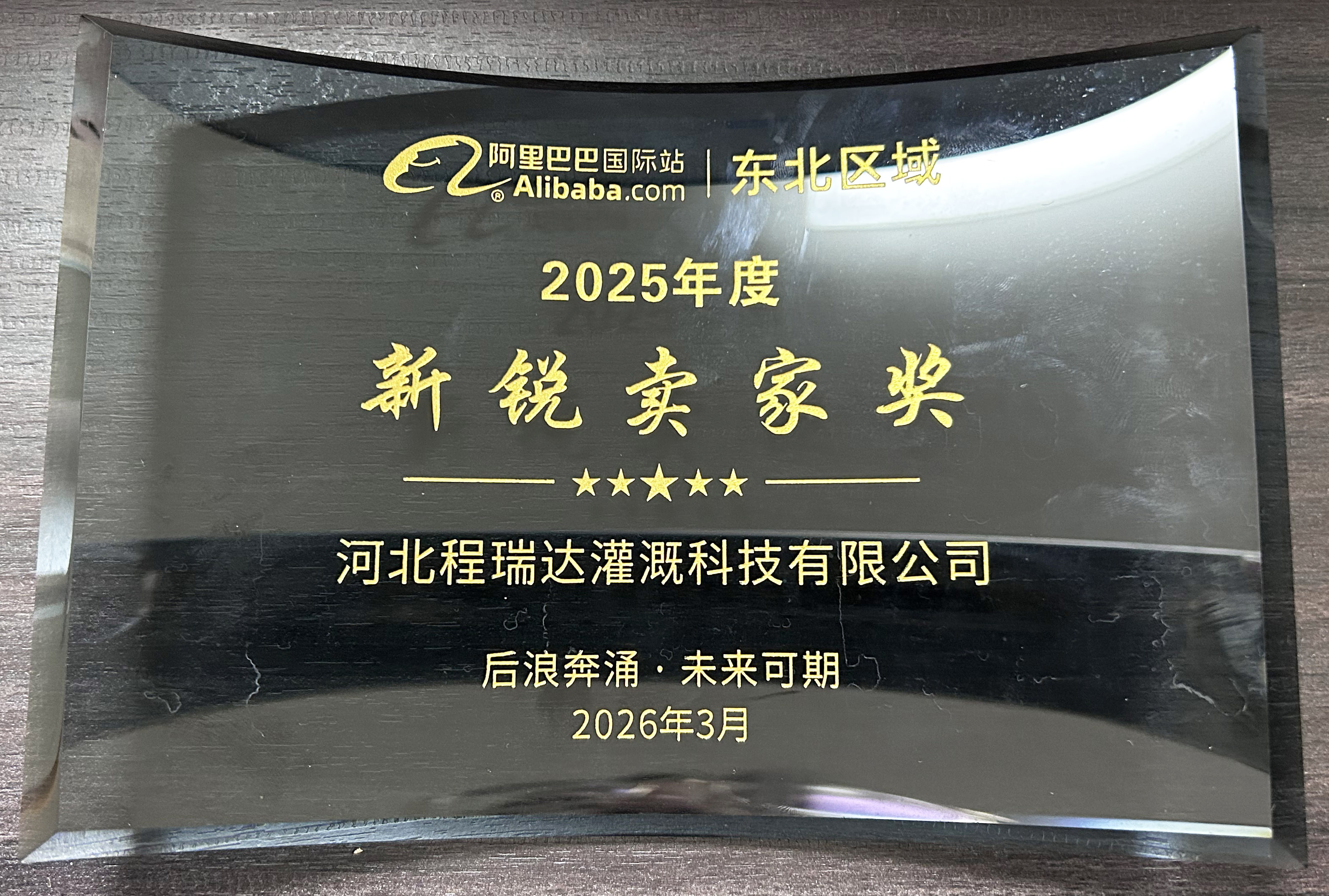 资阳程瑞达灌溉 | 荣获阿里国际站新锐卖家奖